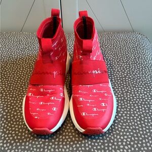 Champion Red High-Top Athletic Shoes